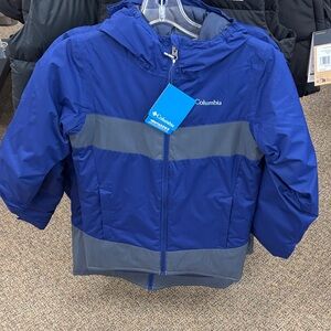 Columbia Kids Blue and Gray Raincoat